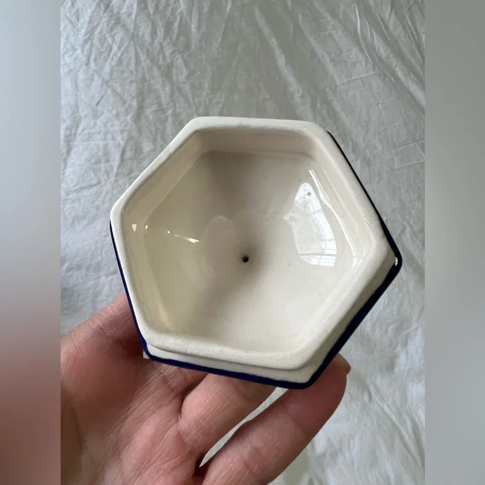 Talavera Mexican Art Pottery Lidded Ceramic Jewelry Trinket Box Alba Mexico - Picture 8 of 11